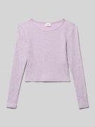 s.Oliver RED LABEL Slim Fit Langarmshirt aus Baumwoll-Mix in Lavender,...