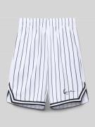 KARL KANI Regular Fit Shorts mit Logo-Stitching in Weiss, Größe 134