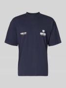 ANOTHER COTTON LAB Regular Fit T-Shirt mit Logo-Print in Dunkelblau, G...