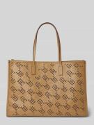 Tommy Hilfiger Tote Bag mit gestanztem Monogramm-Muster in Camel, Größ...