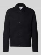 Jack & Jones Jacke mit Umlegekragen Modell 'GRAHAM' in Black, Größe L