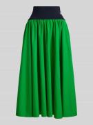 Polo Ralph Lauren Ausgestellter Midi-Rock aus reiner Baumwolle in Grue...