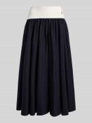 Polo Ralph Lauren Ausgestellter Midi-Rock aus reiner Baumwolle in Dunk...