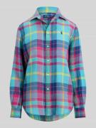 Polo Ralph Lauren Regular Fit Hemdbluse aus reinem Leinen in Eisblau, ...