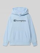 CHAMPION Regular Fit Hoodie mit Logo-Print in Bleu, Größe 128