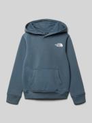 The North Face Regular Fit Hoodie mit Logo-Print in Rauchblau, Größe L