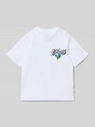 Jack & Jones T-Shirt mit Motiv-Print in Weiss, Größe 140