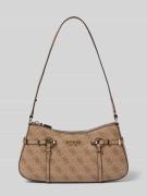 Guess Handtasche mit Logo-Muster Modell 'LEONA' in Hellbraun, Größe 1
