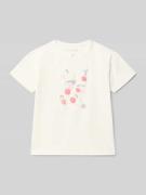 Blue Seven T-Shirt mit Rundhalsausschnitt und Motiv-Print in Offwhite,...