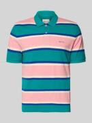 Gant Slim Fit Poloshirt mit Logo-Stitching in Tuerkis, Größe 4XL