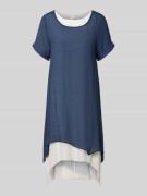 Apricot Knielanges Kleid aus Viskose-Mix in Marine, Größe L