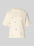 Jake*s Casual T-Shirt mit 1/2-Arm in Ecru, Größe L