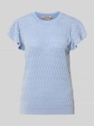 MOS MOSH Strickshirt mit Volants Modell 'Ganna' in Hellblau, Größe L