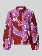 Rich & Royal Bluse aus Viskose-Mix mit Ballonärmeln und Knopfleiste in...