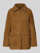 Bash Lederjacke aus Ziegenvelours mit Eingrifftaschen Modell 'DARIO' i...