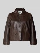 Bash Lederjacke mit Umlegekragen Modell 'MILOS' in Dunkelbraun, Größe ...
