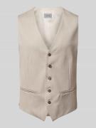 Pierre Cardin Weste mit Paspeltaschen Modell 'Hugo' in Beige, Größe 50