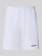 Pegador Shorts mit elastischem Bund und Logo-Stitching in Weiss, Größe...