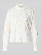 Tom Tailor Denim Relaxed Fit Langarmbluse aus Baumwoll-Mix in Beige Me...