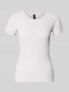 Marc Cain T-Shirt mit Label-Detail in Silber, Größe 36