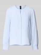 Marc Cain Regular Fit Bluse mit Brusttaschen in Hellblau, Größe 34