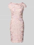 Christian Berg Cocktail Knielanges Cocktailkleid mit Kappärmeln in Ros...