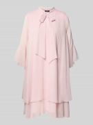 JOOP! Knielanges Kleid mit Schleifen-Detail Modell 'Denia' in Hellrosa...