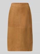 Rich & Royal Lederrock aus Lammleder mit elastischem Bund in Cognac, G...