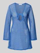 Seafolly Strandkleid mit tiefem Ausschnitt in Blau, Größe 36