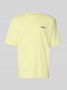 WOODBIRD T-Shirt mit Label-Print Modell 'Baine' in Hellgelb, Größe L