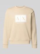 ARMANI EXCHANGE Sweatshirt mit Logo-Print und Rundhalsausschnitt in Sa...