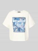 Oui T-Shirt mit Rundhalsausschnitt in Weiss, Größe 34