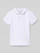 Blue Seven Regular Fit Poloshirt mit Logo-Stitching in Weiss, Größe 10...