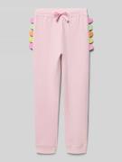 Blue Seven Regular Fit Sweatpants mit Zierbesatz in Rosa, Größe 104