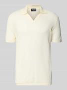 Antony Morato Slim Fit Poloshirt mit V-Ausschnitt in Offwhite, Größe L