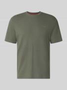HUGO Regular Fit T-Shirt aus Baumwoll-Mix Modell 'AUSTIN' in Khaki, Gr...