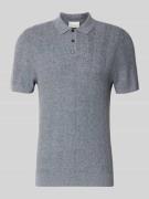 Profuomo Slim Fit Poloshirt mit Knopfleiste in Hellblau, Größe L
