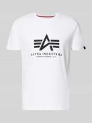 Alpha Industries T-Shirt mit Label-Detail Modell 'Basic' in Weiss, Grö...