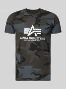 Alpha Industries T-Shirt mit Label-Print in Black, Größe L