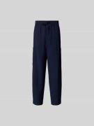 Kenzo Straight Fit Sweatpants aus Viskose-Mix in Dunkelblau, Größe L