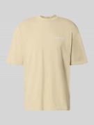 Pegador Oversized T-Shirt mit Logo-Stitching in Sand, Größe L