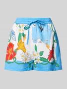 Seafolly Shorts aus Leinen-Mix in Blau, Größe M