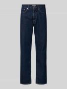 Edwin Straight Fit Jeans im 5-Pocket-Design Modell 'COSMOS' in Dunkelb...