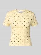 OH APRIL Slim Fit T-Shirt mit Rundhalsausschnitt Modell 'Joy' in Paste...