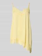 OH APRIL Relaxed Fit Top mit Spitzenbesatz Modell 'Tami' in Pastellgel...