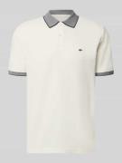 Fynch-Hatton Modern Fit Poloshirt mit Stitching in Offwhite, Größe 3XL