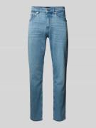 BOSS Straight Fit Jeans aus Baumwoll-Mix Modell 'MAINE' in Bleu, Größe...