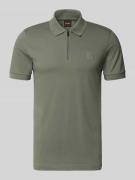 BOSS Orange Slim Fit Poloshirt aus Baumwoll-Mix Modell 'PASSERZIP' in ...