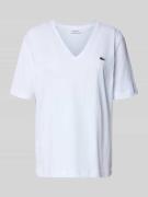 Lacoste Relaxed Fit T-Shirt aus reiner Baumwolle in Weiss, Größe 34