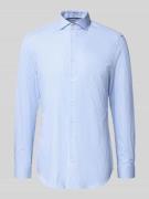 Jake*s Slim Fit Business-Hemd mit Kentkragen in Bleu, Größe 35/36